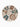 Tapis pour enfants Animaux Beige Rond