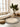 Tapis en jute Lina Noir/Blanc Rond